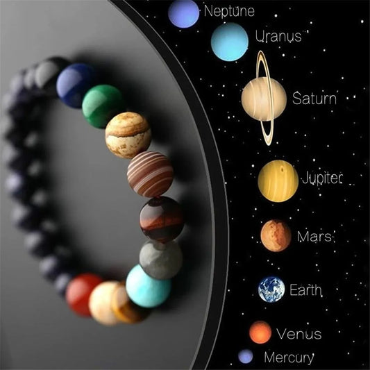 Eight Planets Natural Stone Bracelet