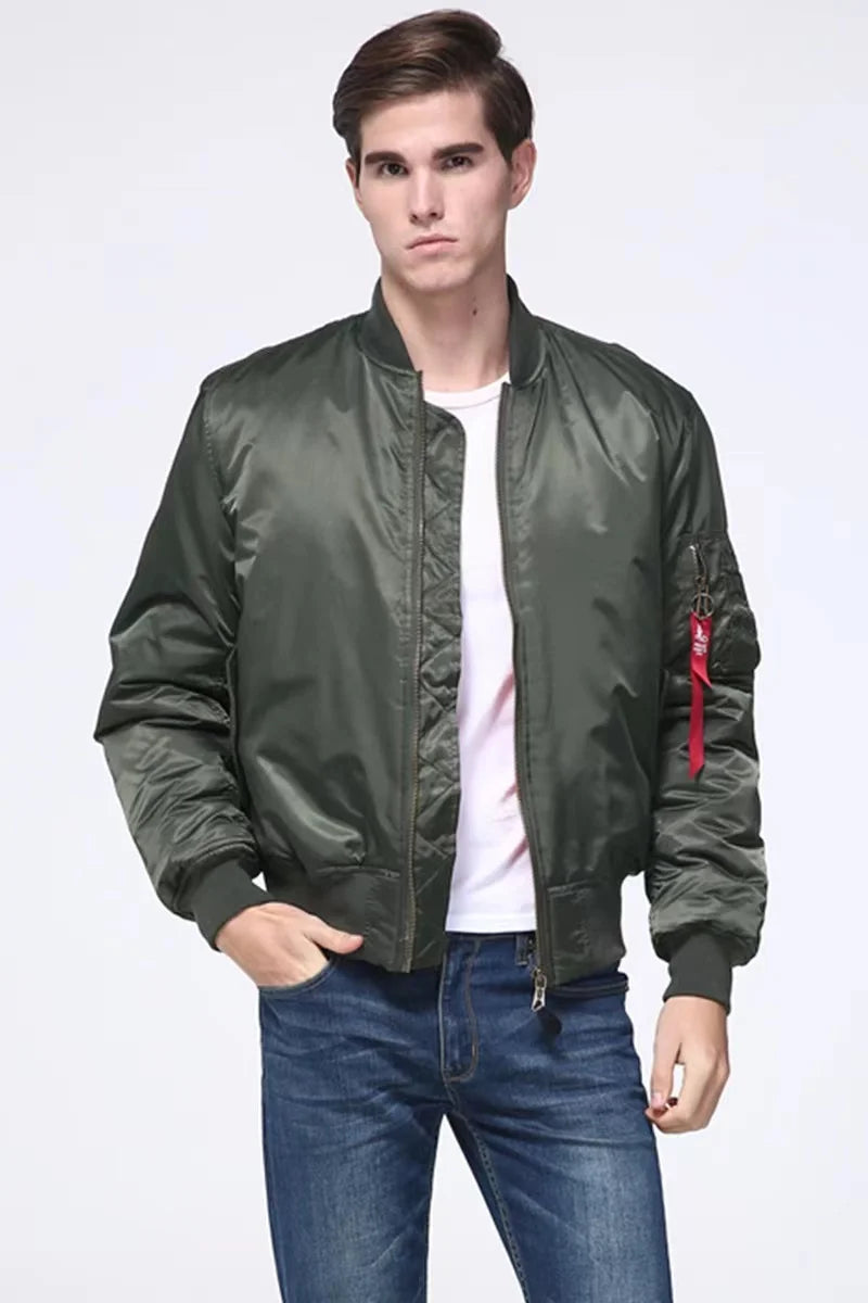 Men MA1 Jacket Winter Outdoor Thick Quality Nylon American Military Uniform Aviator Women Coat Male Bomber Flight Jacket