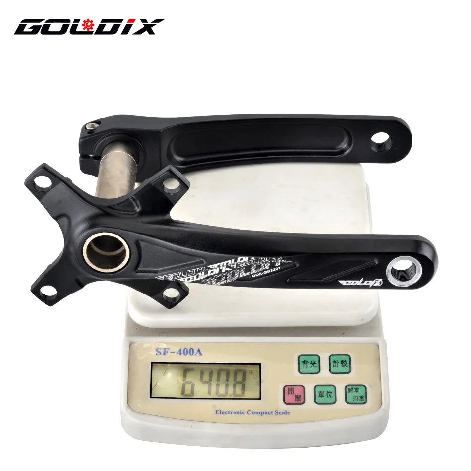 GOLDIX Bicycle Crank Chainring 104BCD MTB Bike Crank Aluminum Alloy with Bottom 170mm Crank Black 32T 34T 36T 38T Plate